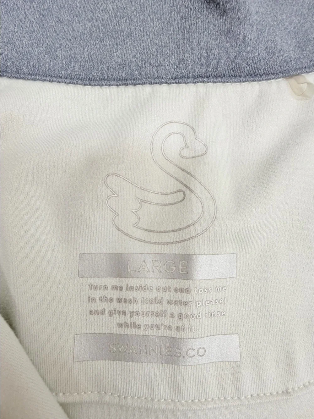 Swannies Golf Men's Size Large McKinnon Gray Quarter Zip pullover